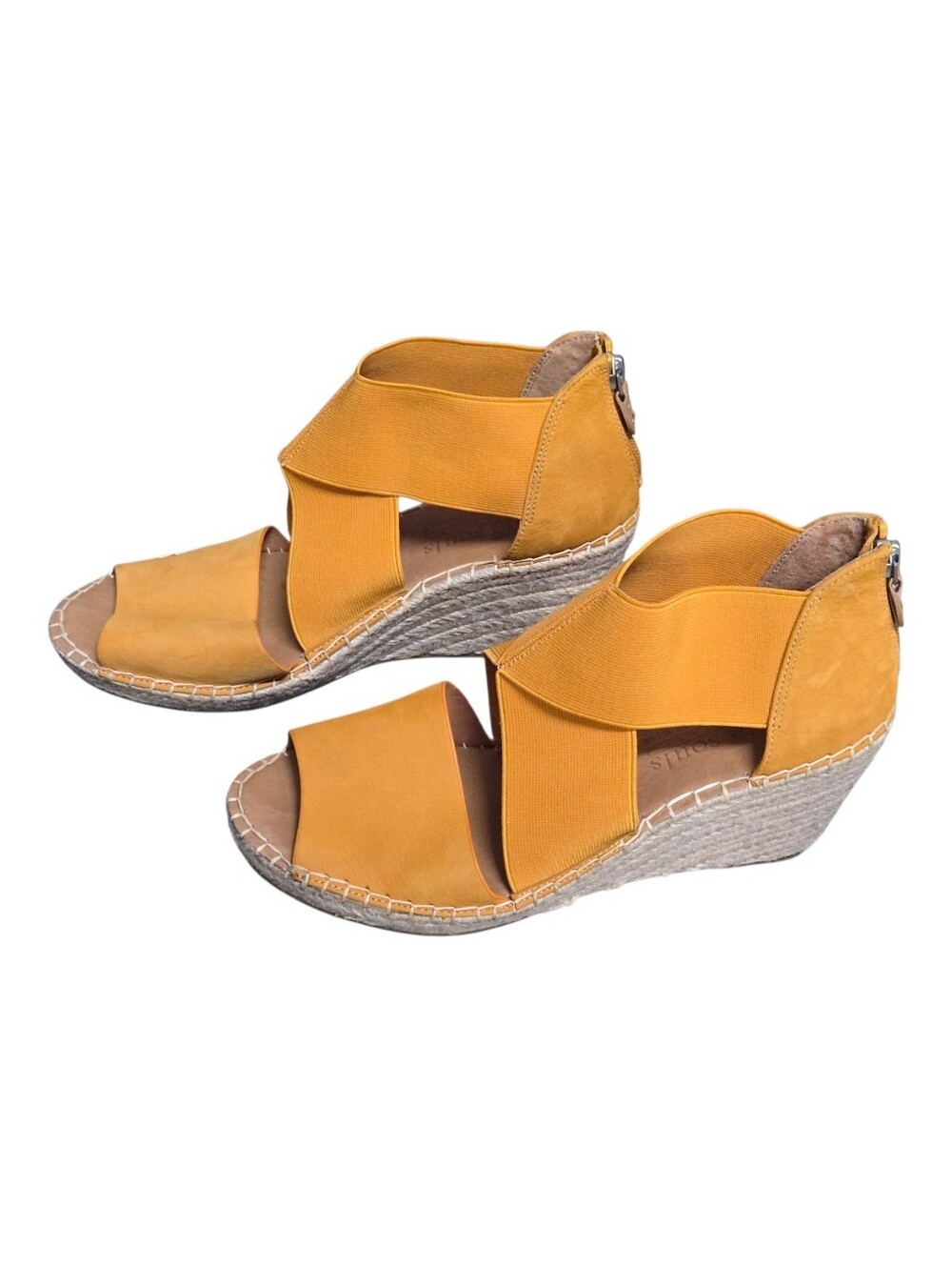 Gentle Souls by Kenneth Cole Signature Colleen Espadrille Wedge Sandals Sz 9